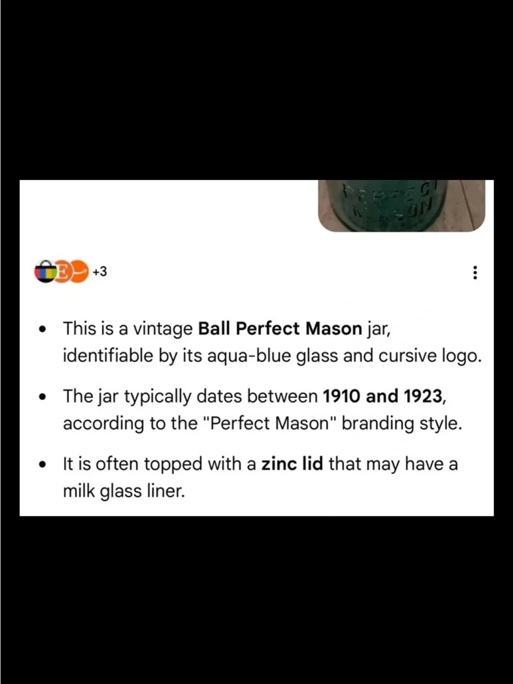 Bell mason jar ball perfect